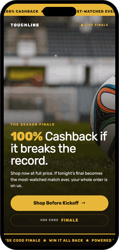 The landing page