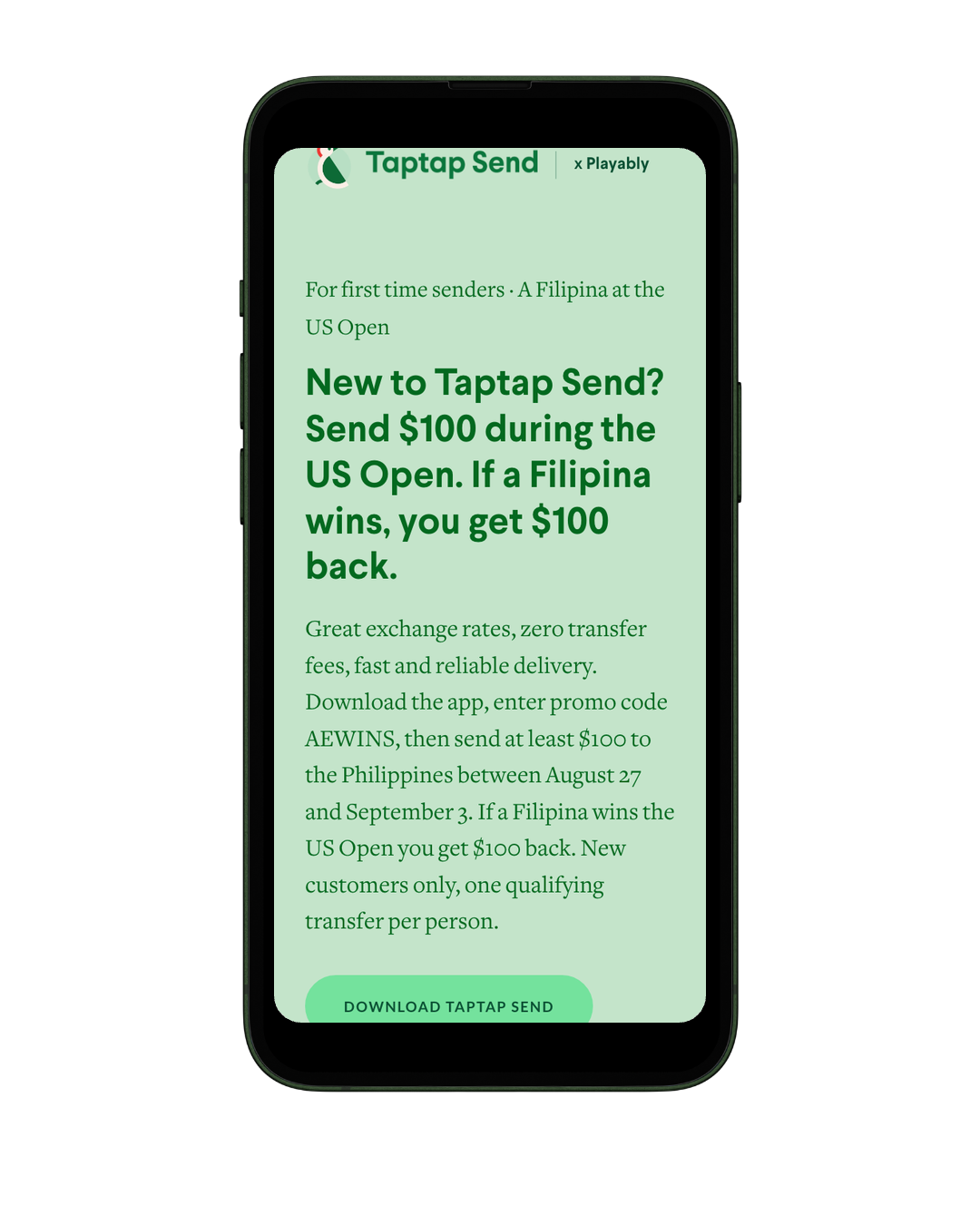 Taptap Send × AEWINS