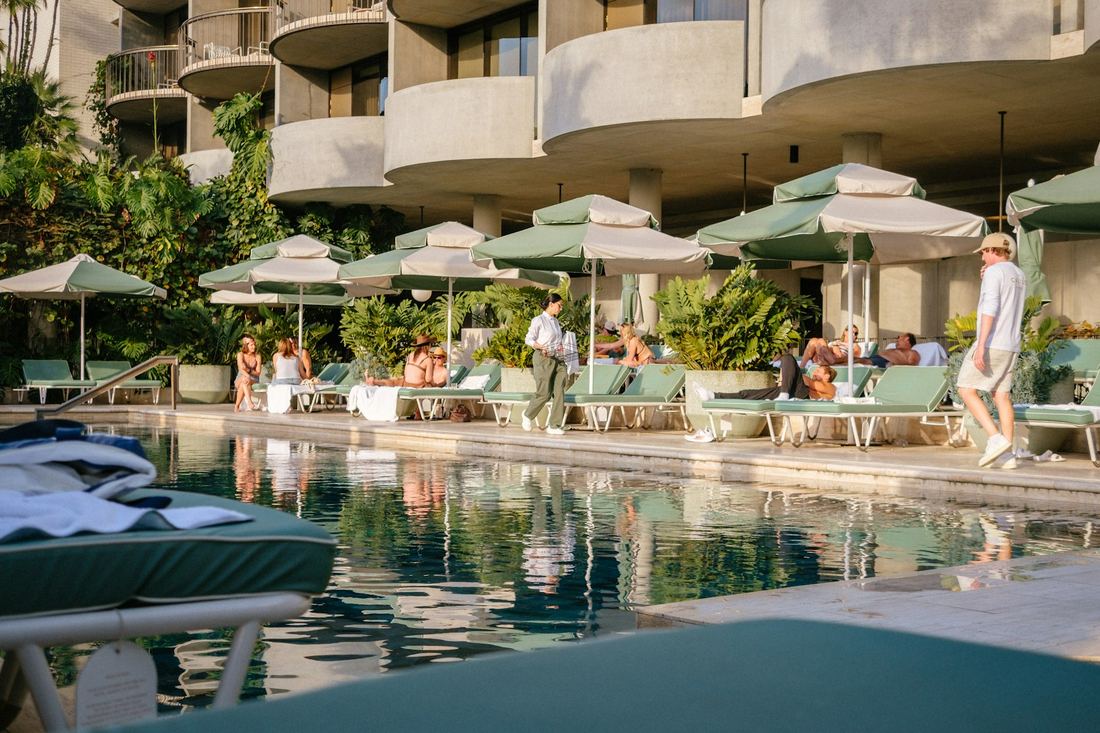Resort-style pool deck