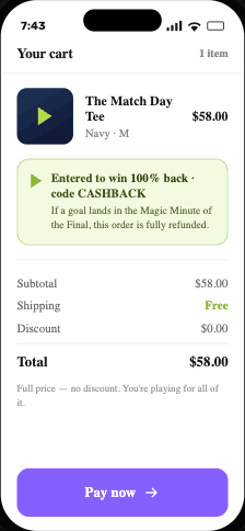 Shopper journey — checkout